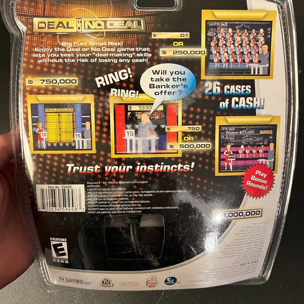 Deal or No Deal TV Games (TV game system, 2006) Jakks Pacific Game New Sealed